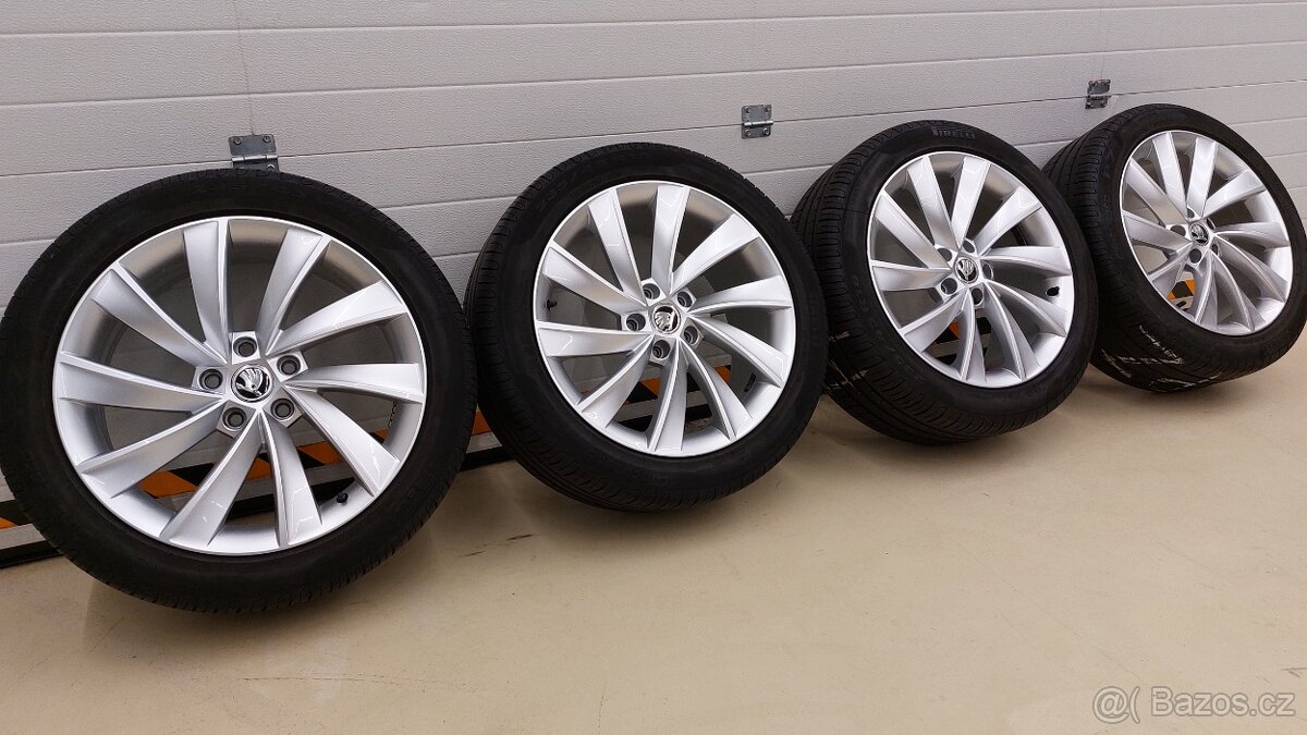 Alu kola 5x112 r18 Pegasus originál Škoda Superb III Faceli - 6