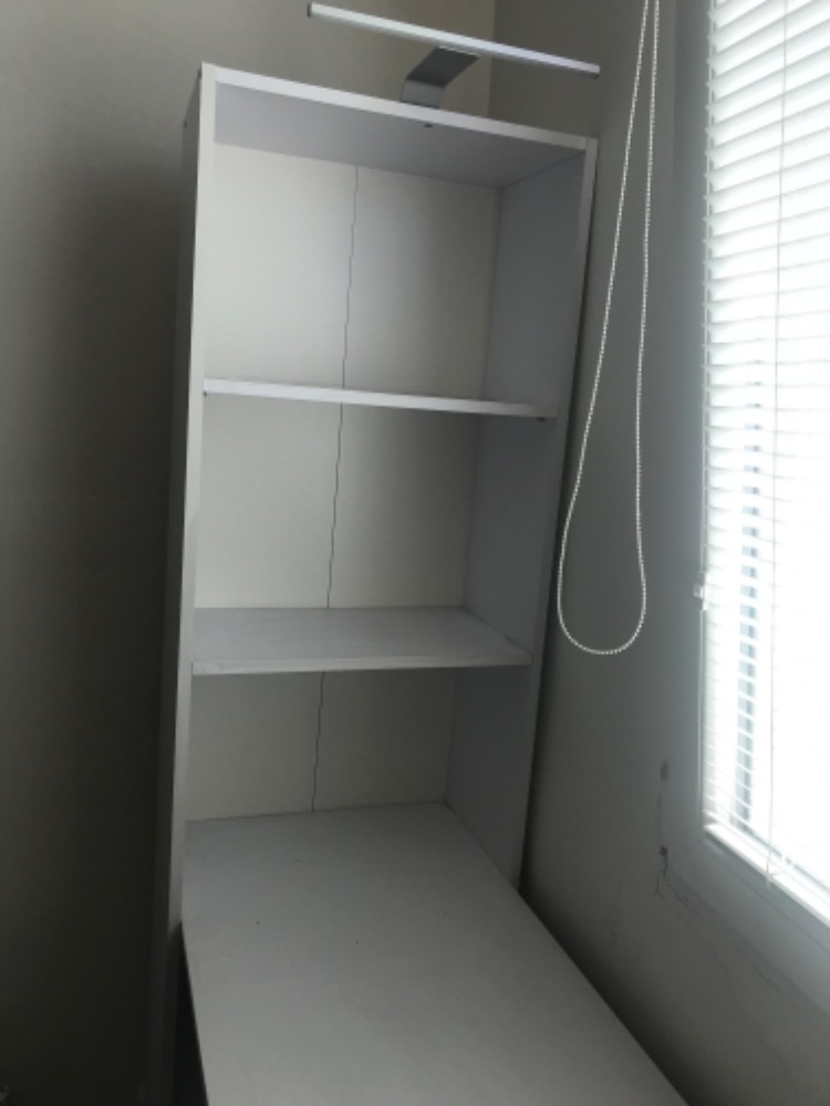 Psací stůl s regálem SMART bílý - 6