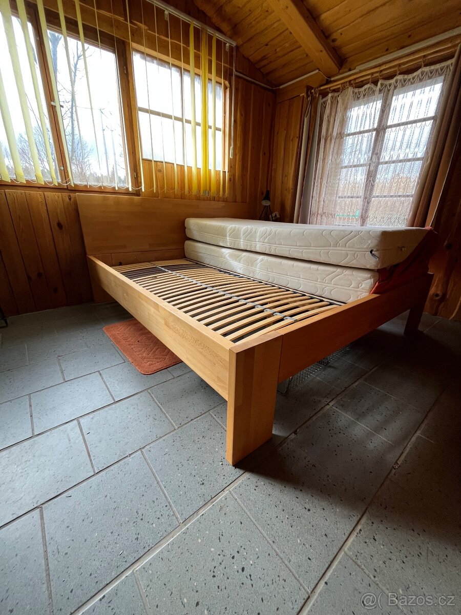 Prodám masivní buk.postel - 6