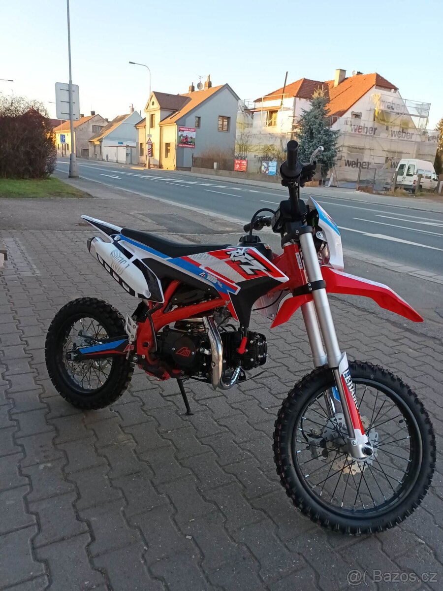 Pitbike Thunder 125cc 17x14 E-start červená - 6