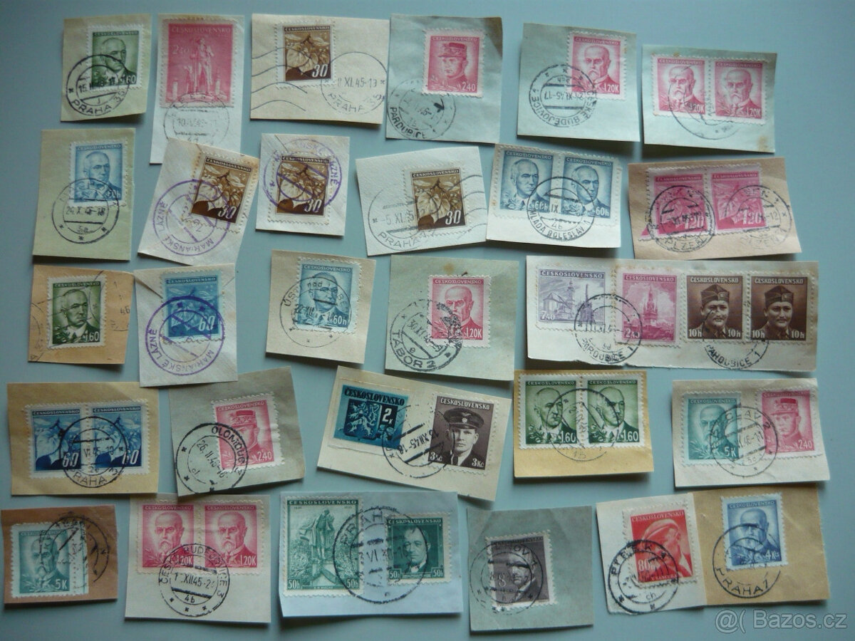 Známky poštovní květiny zvířata a čsr razítka - 6