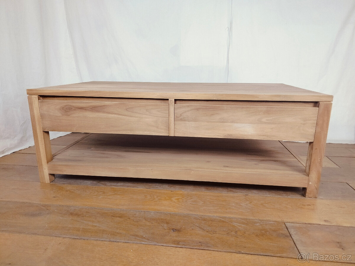 Moderní konferenční stolek - masiv teak - 6