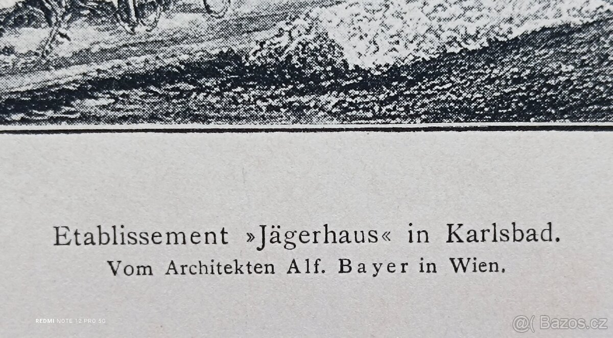 Originální litografické listy z „Der Architekt“ (1895 - 6