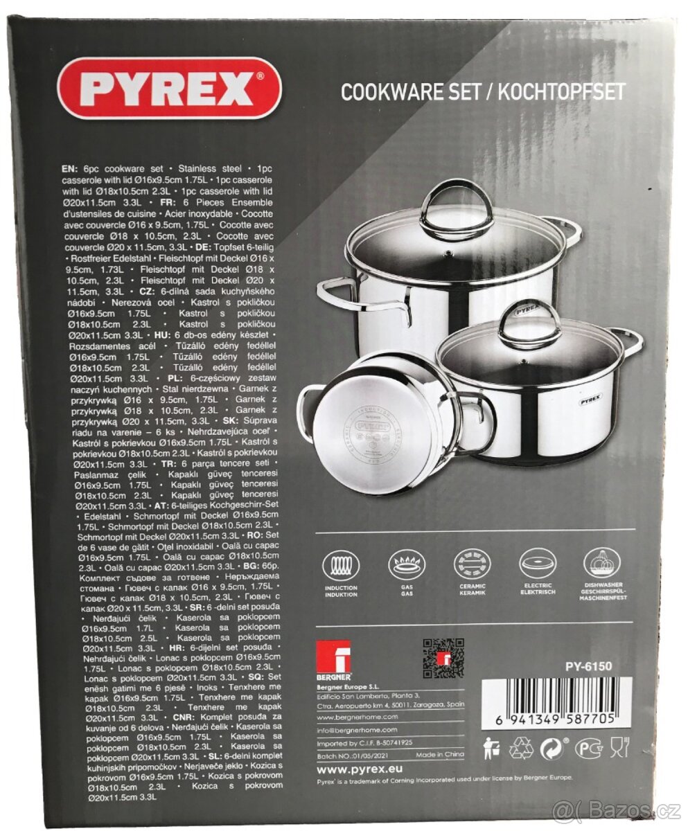 Sada hrnců Pyrex 6 dílná - 6