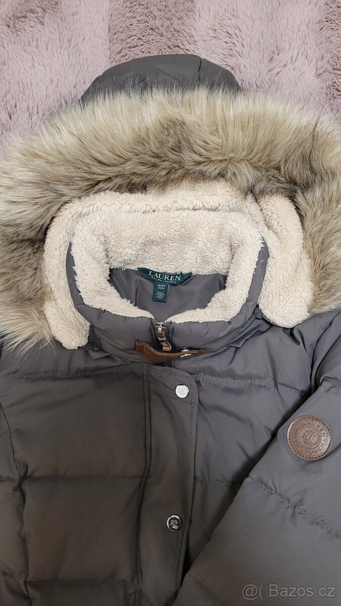 Zimní teplá delší bunda kabát Ralph Lauren vel XS - 6