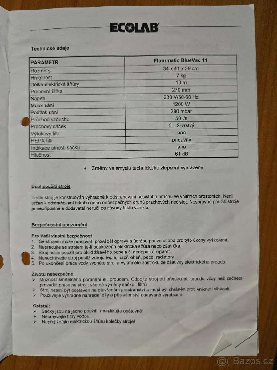 Profesionální vysavač ecolab - 6