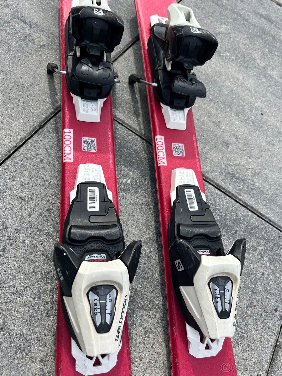 Dětské lyže Salomon + hůlky + lyžařské boty - 6