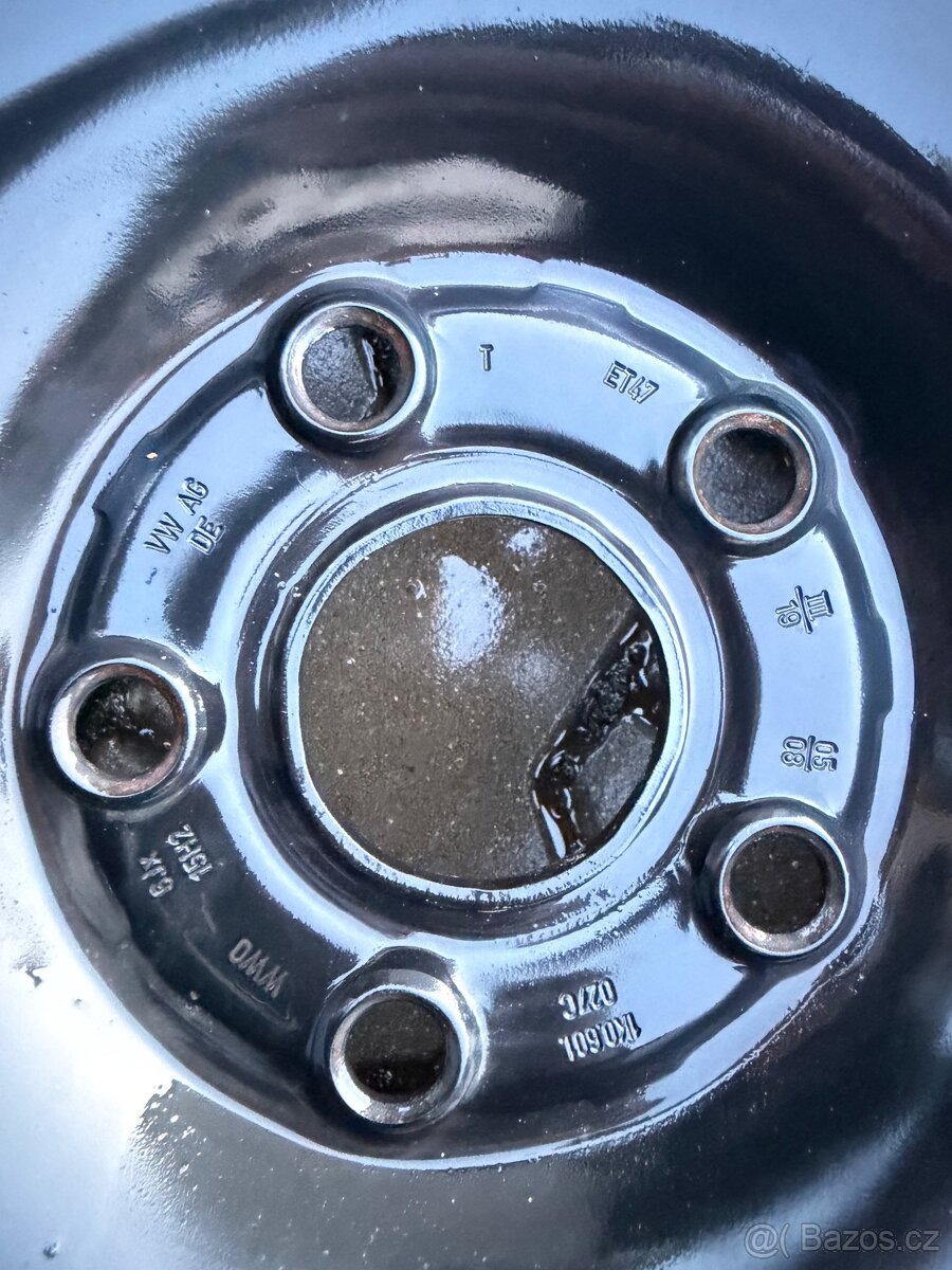 Ocelová kola VW 6J x 15, 5x112, ET 47 - 6