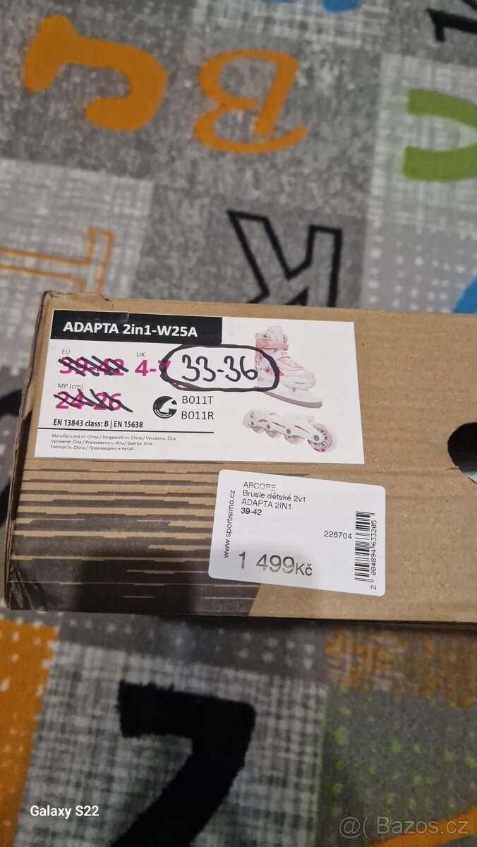 Dívčí dětské brusle 2 in 1 vel. 33-36 - 6