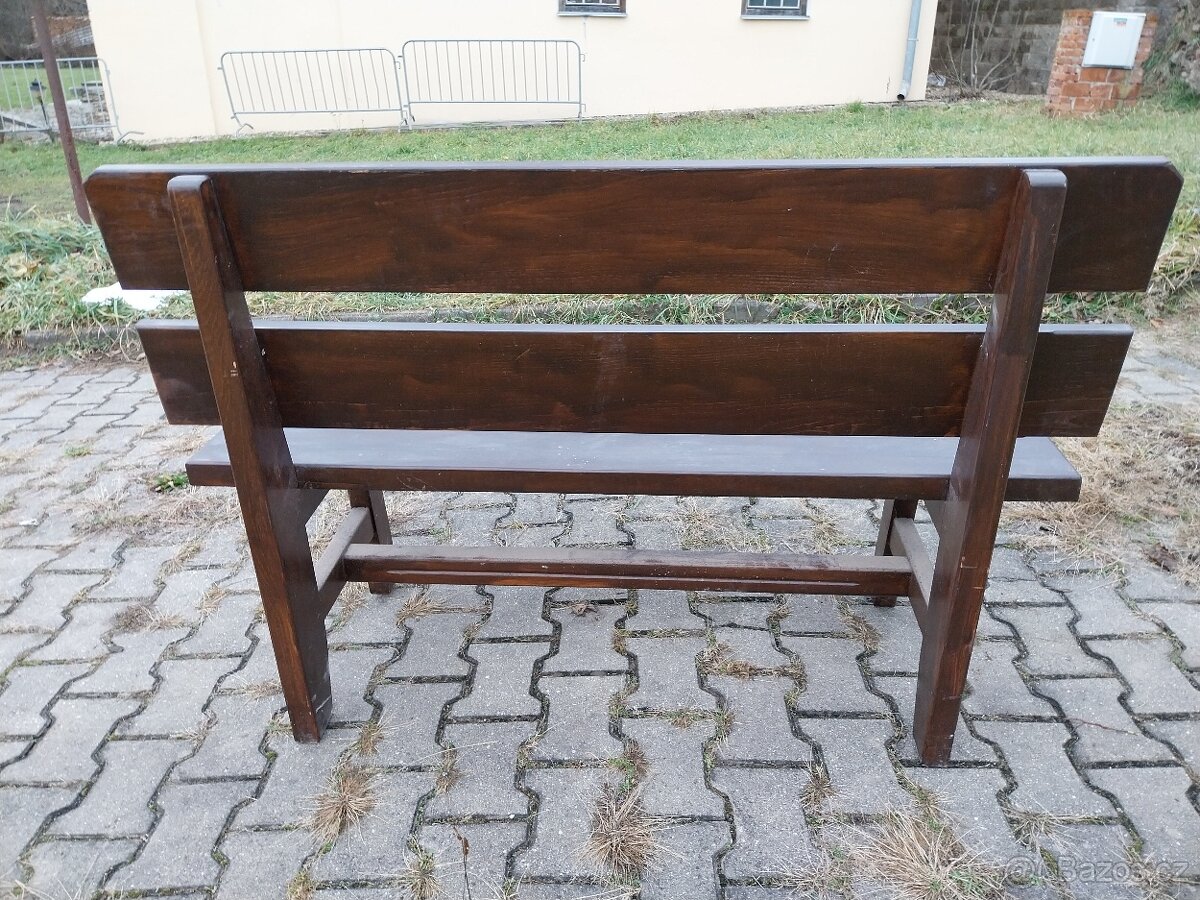 Dřevěná zahradní lavice - 6