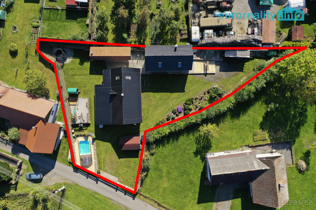 Prodej, rodinný dům 4+kk, 116 m², pozemek, 1361 m², Lazny, S - 6