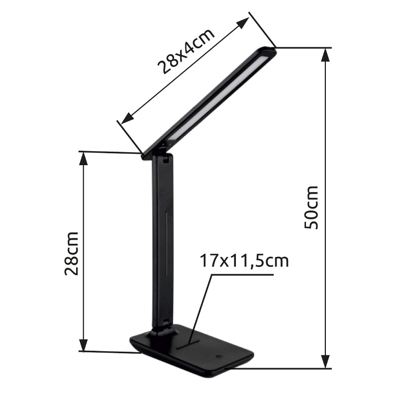 Stolní lampa LED GLOBO 58439 černá 2roky záruka - 6