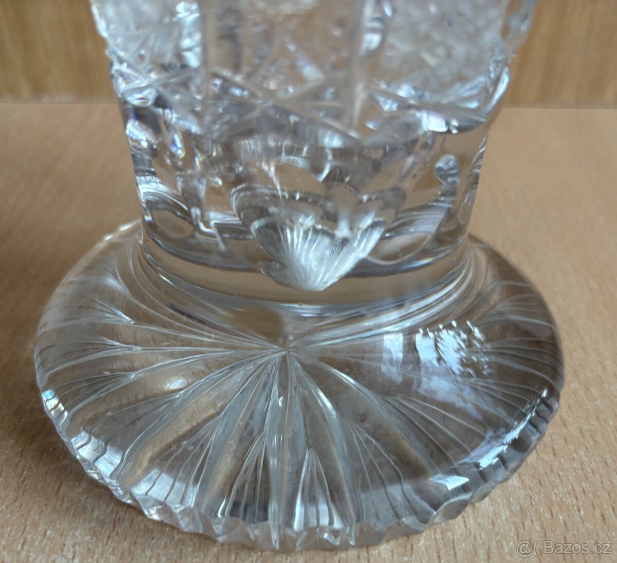 Broušená váza z olovnatého skla - 6