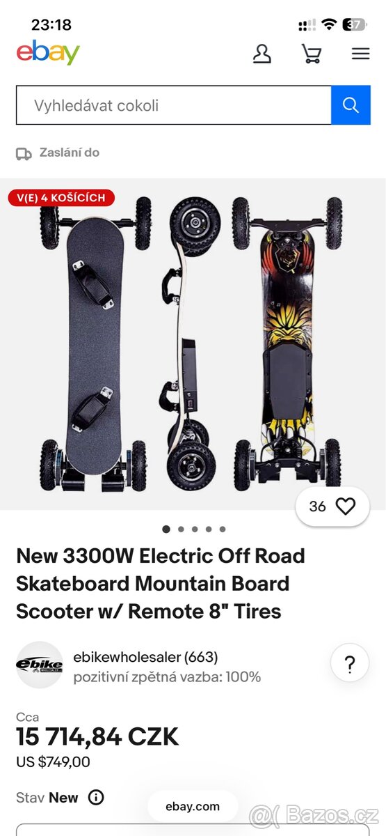 Prodám elektrický offroad longboard - 6
