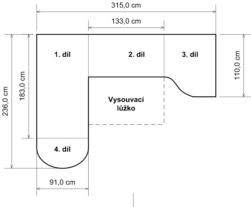 Rohová sedací souprava Sconto LIMONE šedá 4dílná - 6