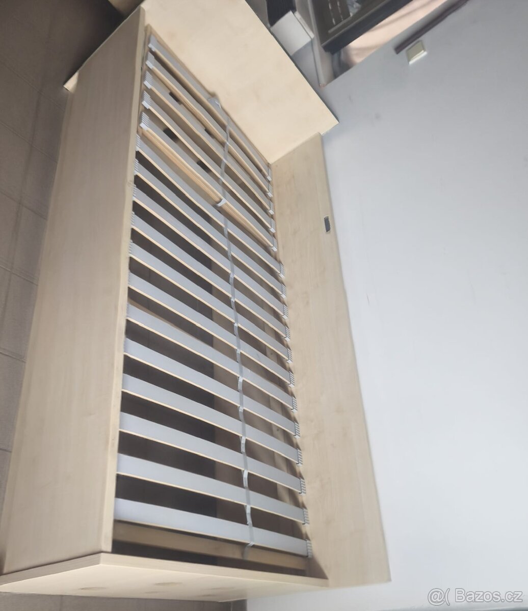 Postel 90x200cm s roštem + NOVÁ MATRACE - 6