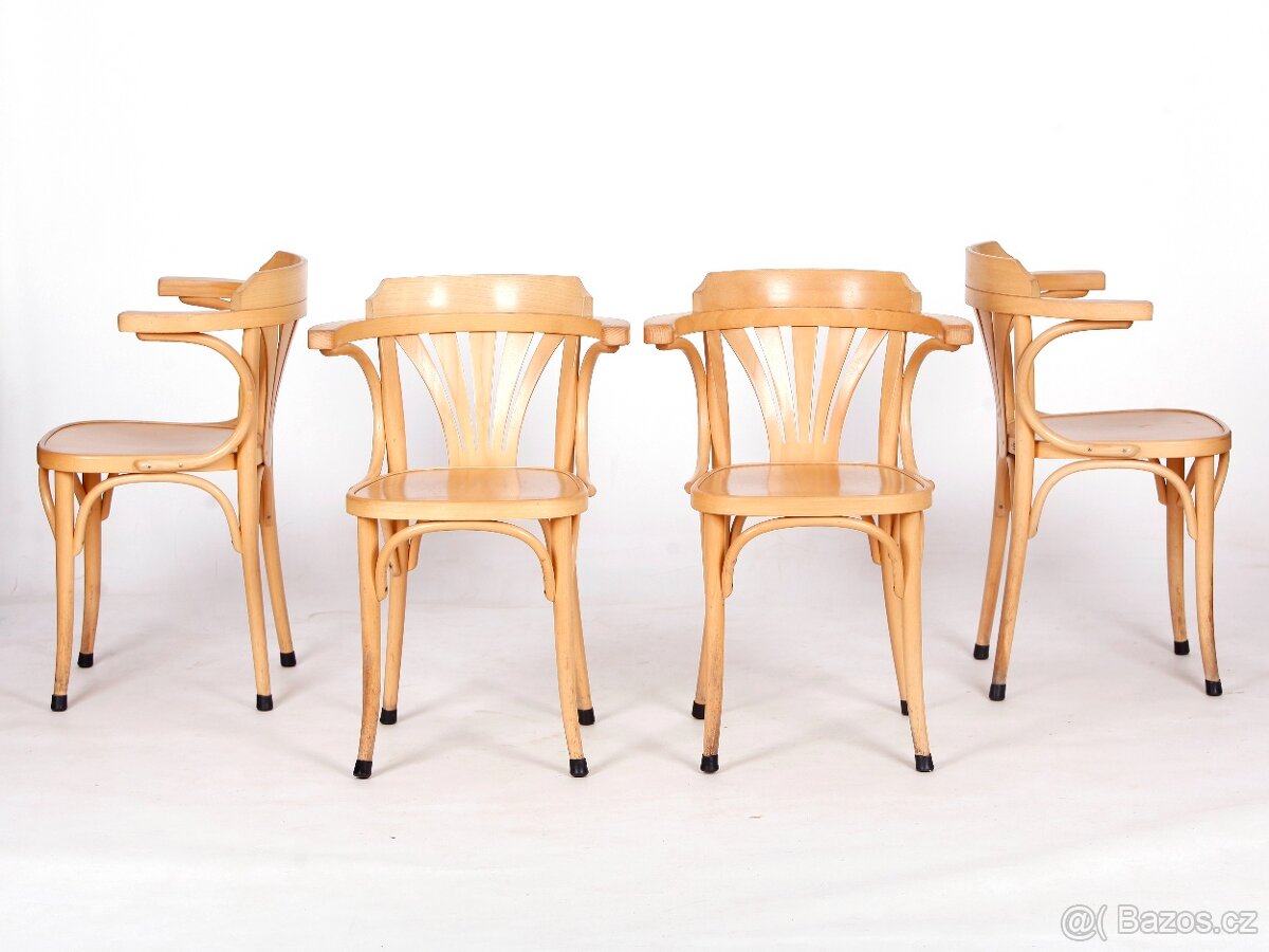 TON, české populární židle s područkami, 17 ks. - 6