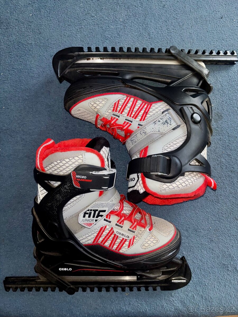 CHLAPECKÉ LEDNÍ BRUSLE FIT 500 ŠEDO-ČERVENÉ - 6