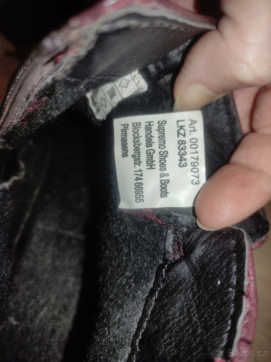 Vínové kotníkové boty vel. 37 - 6