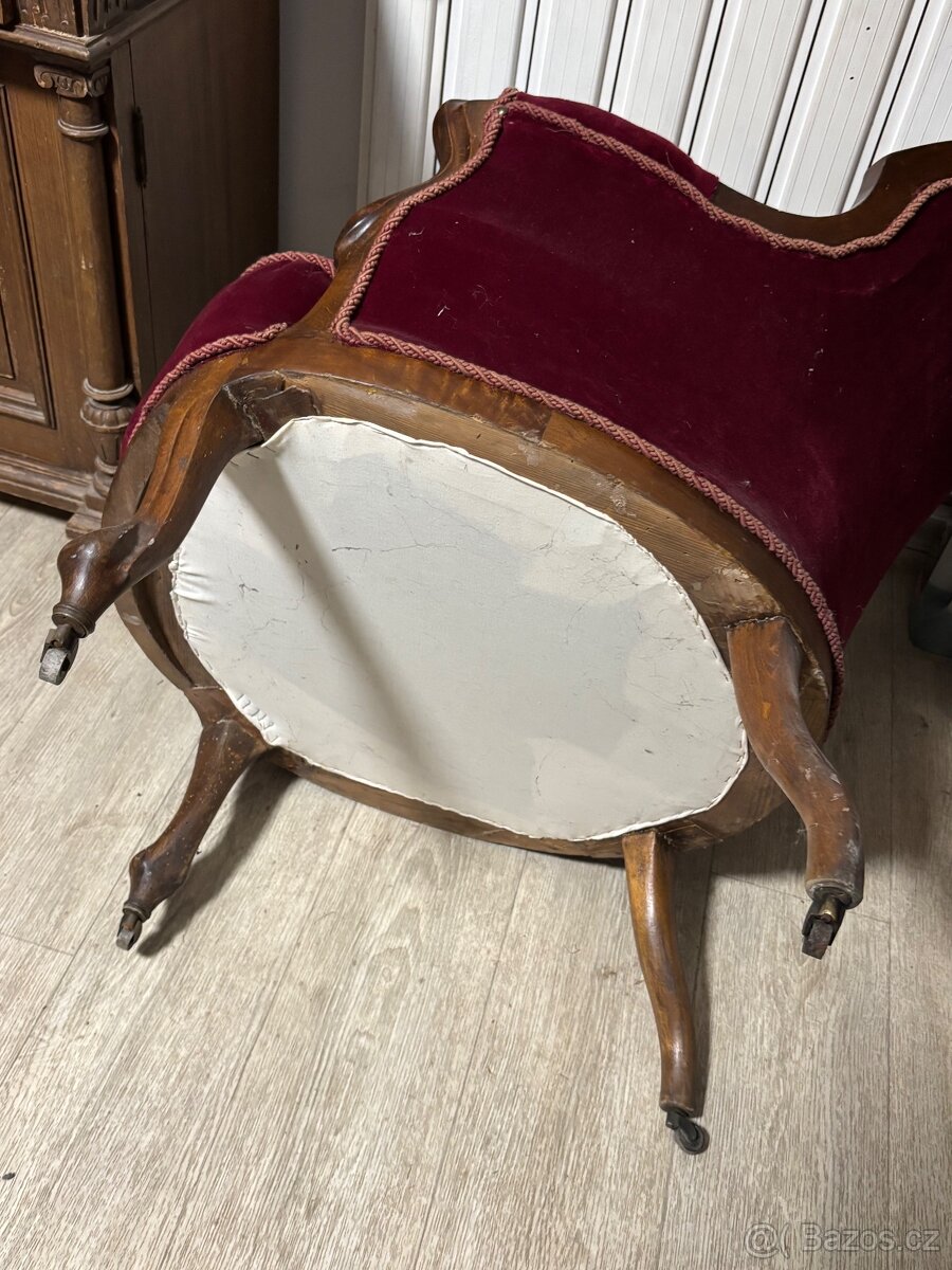 Starožitný křeslo historismus - 6