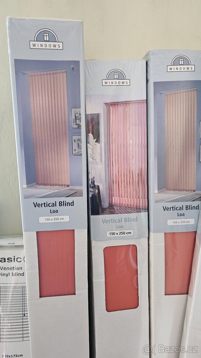 Nové vertikální žaluzie 150 x 250 cm, krémové / cihlové - 6