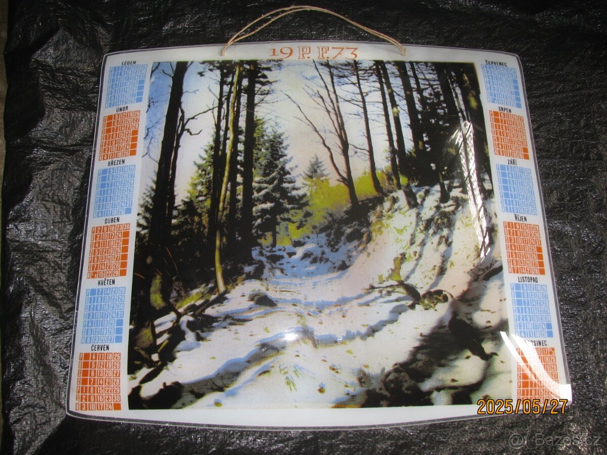 staré skleněné kalendáře a reklamy - 6