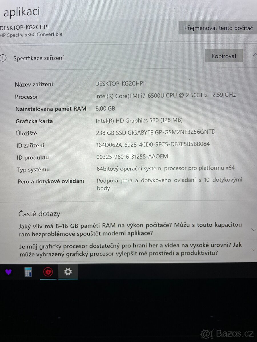 Dotykový notebook HP Spectre X360 -13 - 4159nd - 6
