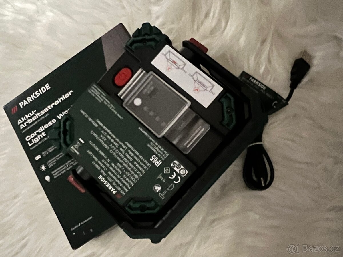 Aku LED reflektor PARKSIDE PAAL 6000 E1 nový PC 750 Kč - 6