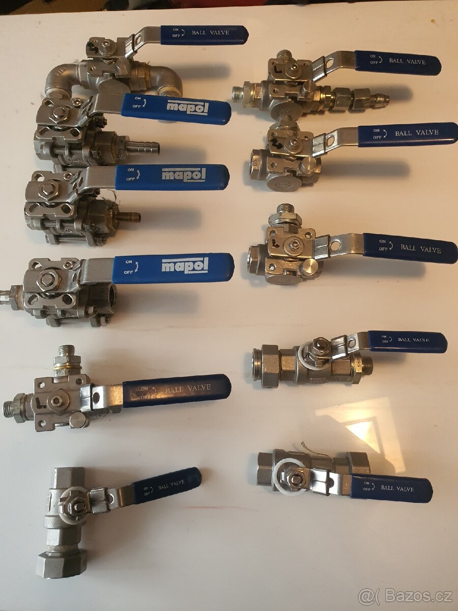 Mosazné,nerezové Ventily voda, topení - 6