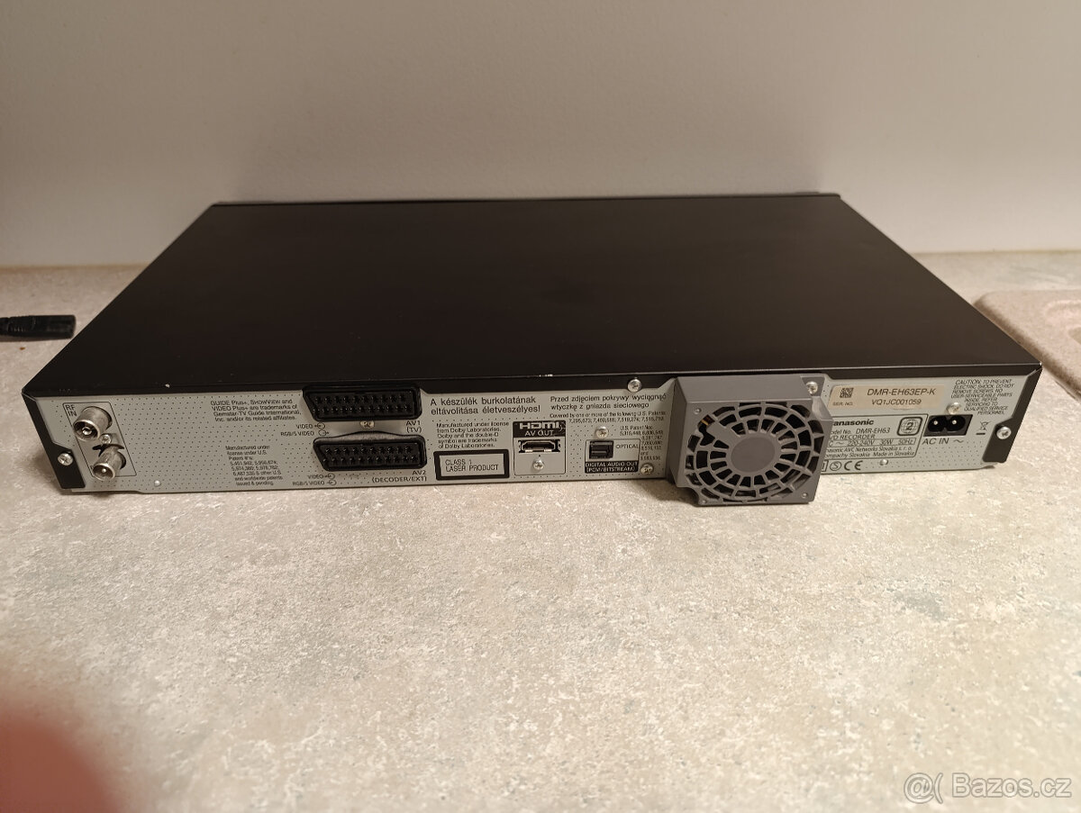 DVD rekordér PANASONIC DMR-EH63 - 250 GB HDD - HDMI- DV IN - 6