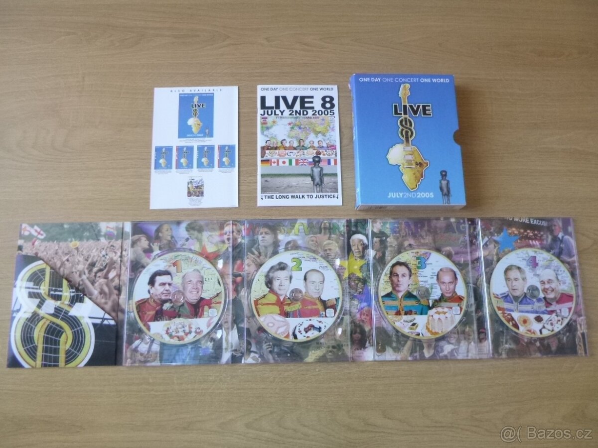 4 dvd LIVE AID (1985) + 4 dvd LIVE 8 (2005) - 6