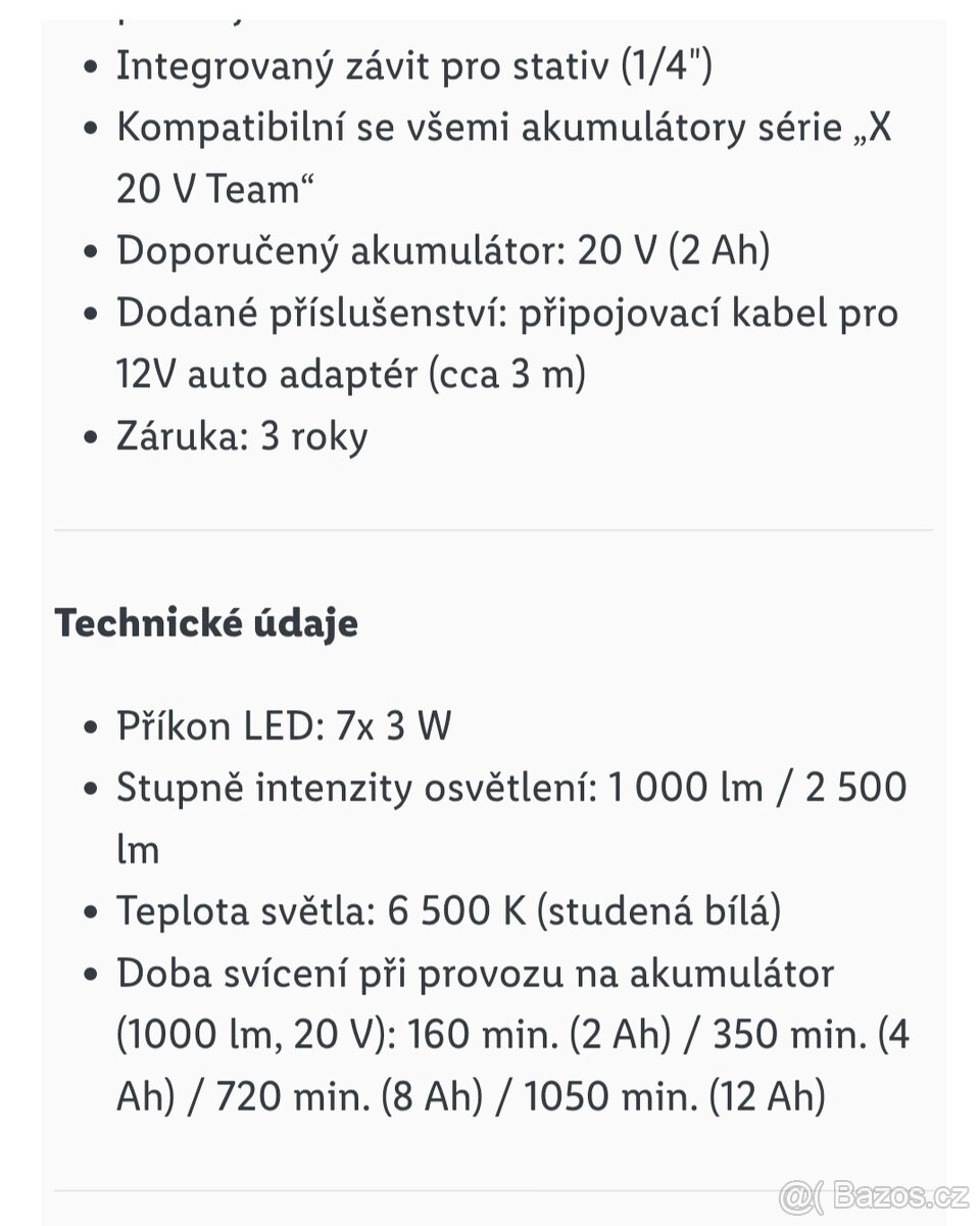 Aku světlo parkside I do auto zásuvky - 6