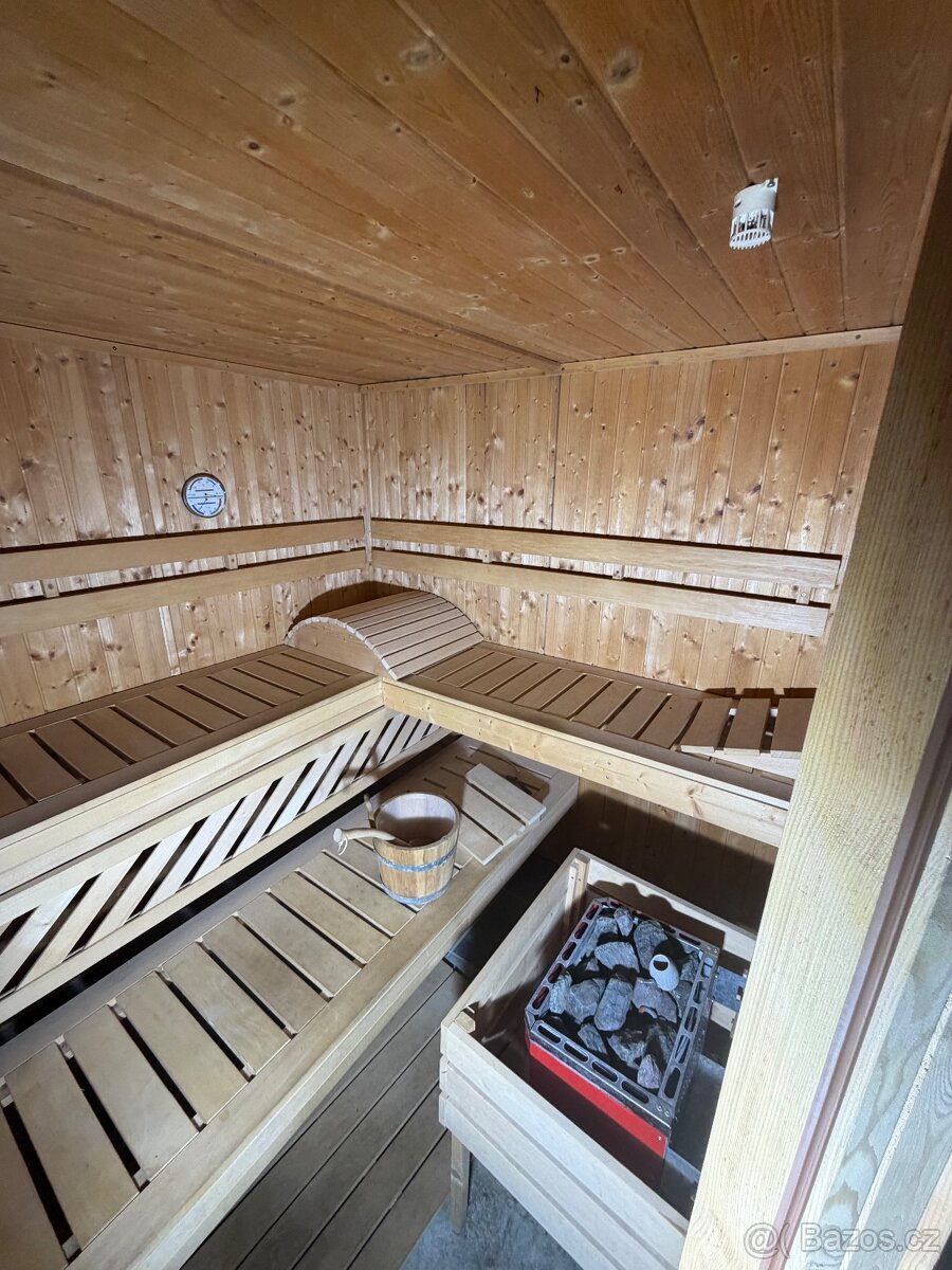 Finská rohová prosklená sauna - 6