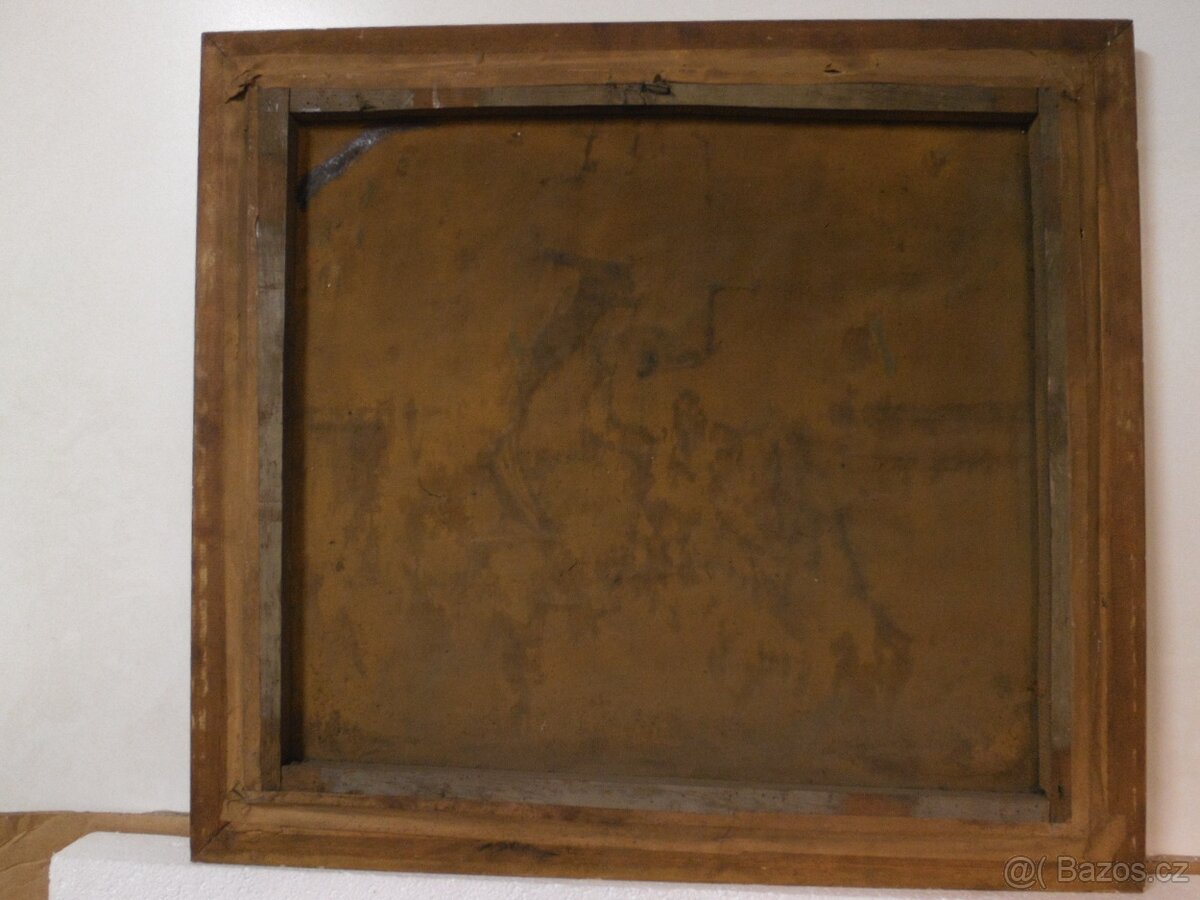 Starý obraz malba Beneš - 6