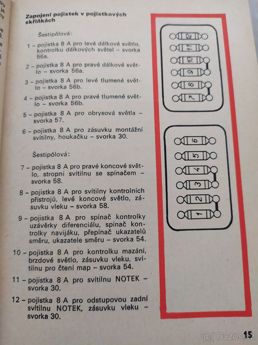 SCHEMATA EL. ZAPOJENÍ UŽITKOVÝCH AUTOMOBILŮ, 1967 - 6