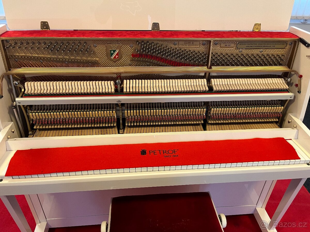 Zánovní Petrof P 118 M1 bílý lesk rok v.2003.Záruka a doprav - 6