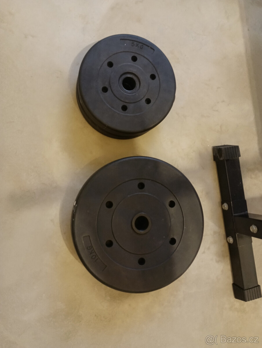 Lavice a dvourucni cinka na posilovani Bench press - 6