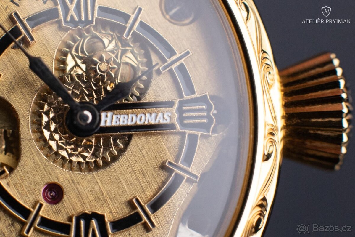 Jedinečné starožítné 8-denní hodinky HEBDOMAS 1910 - 6