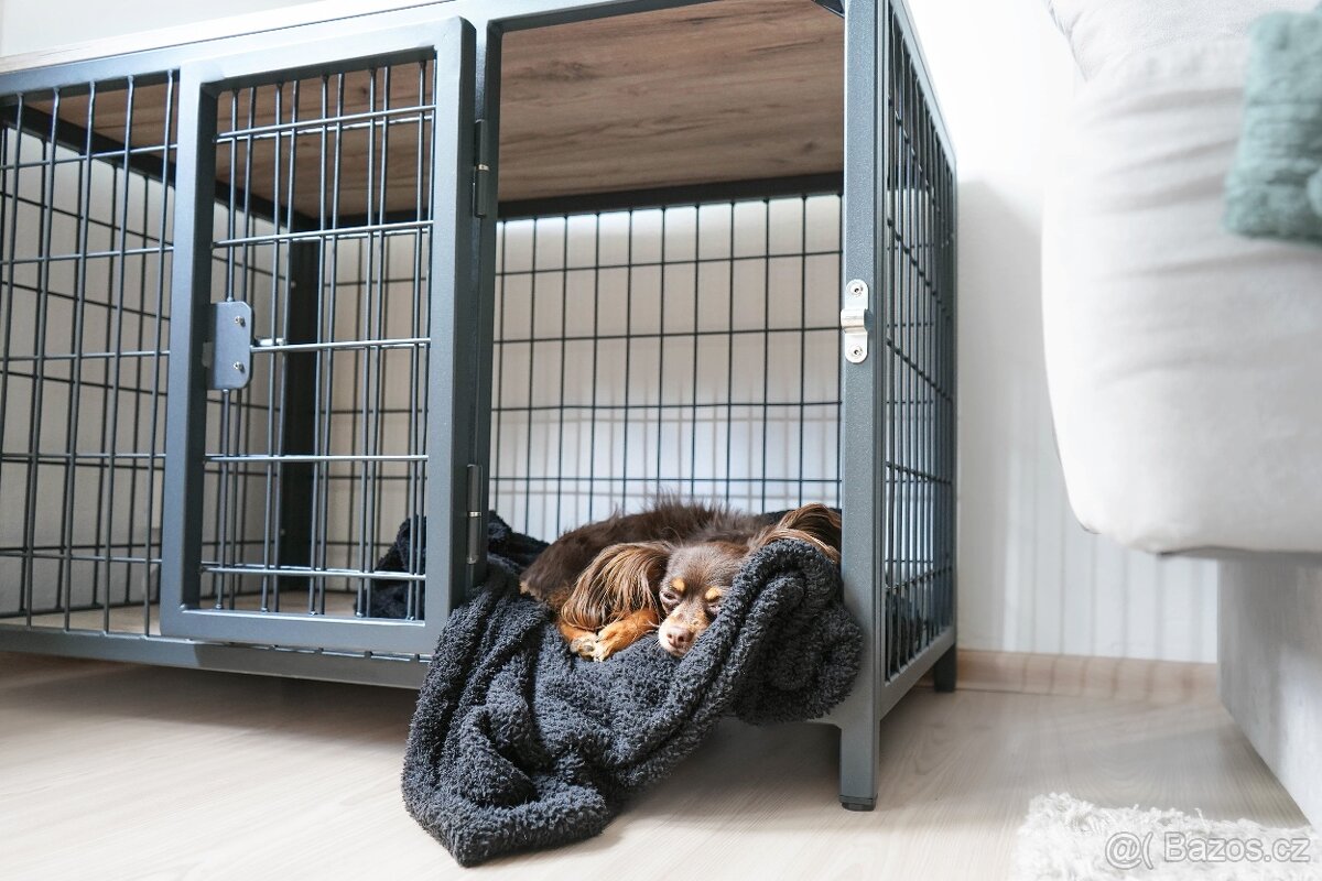 Interiérová klec pro psa do bytu ručně vyráběna - 6