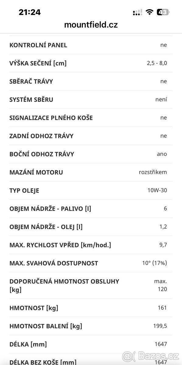 ZAHRADNÍ TRAKTOR MTF 1438 M- SD - 6