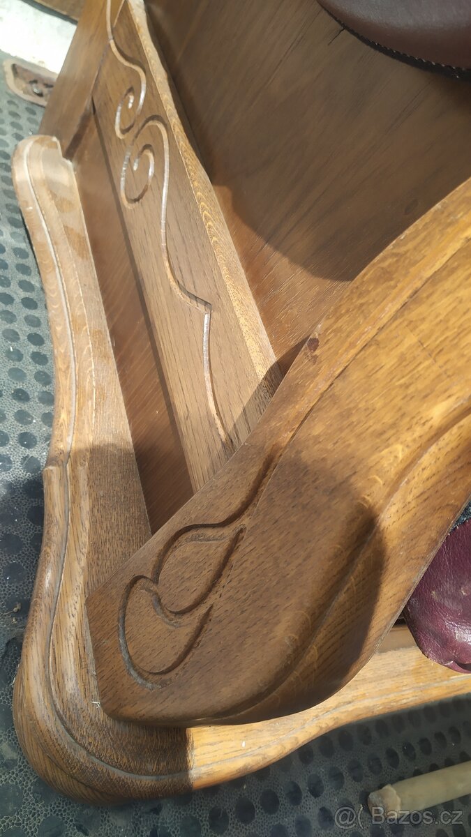 Kožená sedačka masív, kůže. - 6