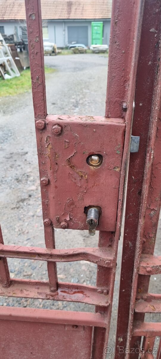 Brána s brankou a železný plot - 6