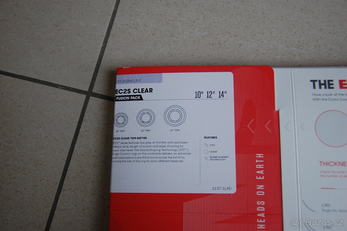 Kravský zvon LATIN, sadu hickorových paliček,sadu blan EVANS - 6