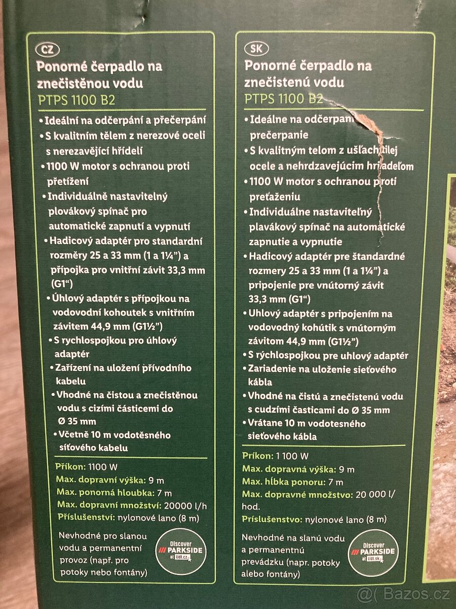 Ponorné kalové čerpadlo Parkside - 6