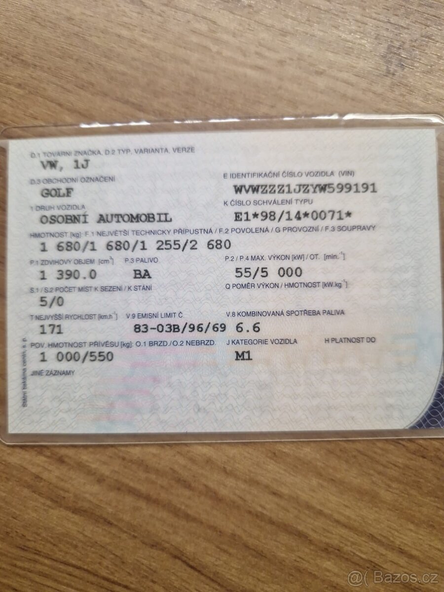 Vw GOLF 1.4 16V benzín - 6