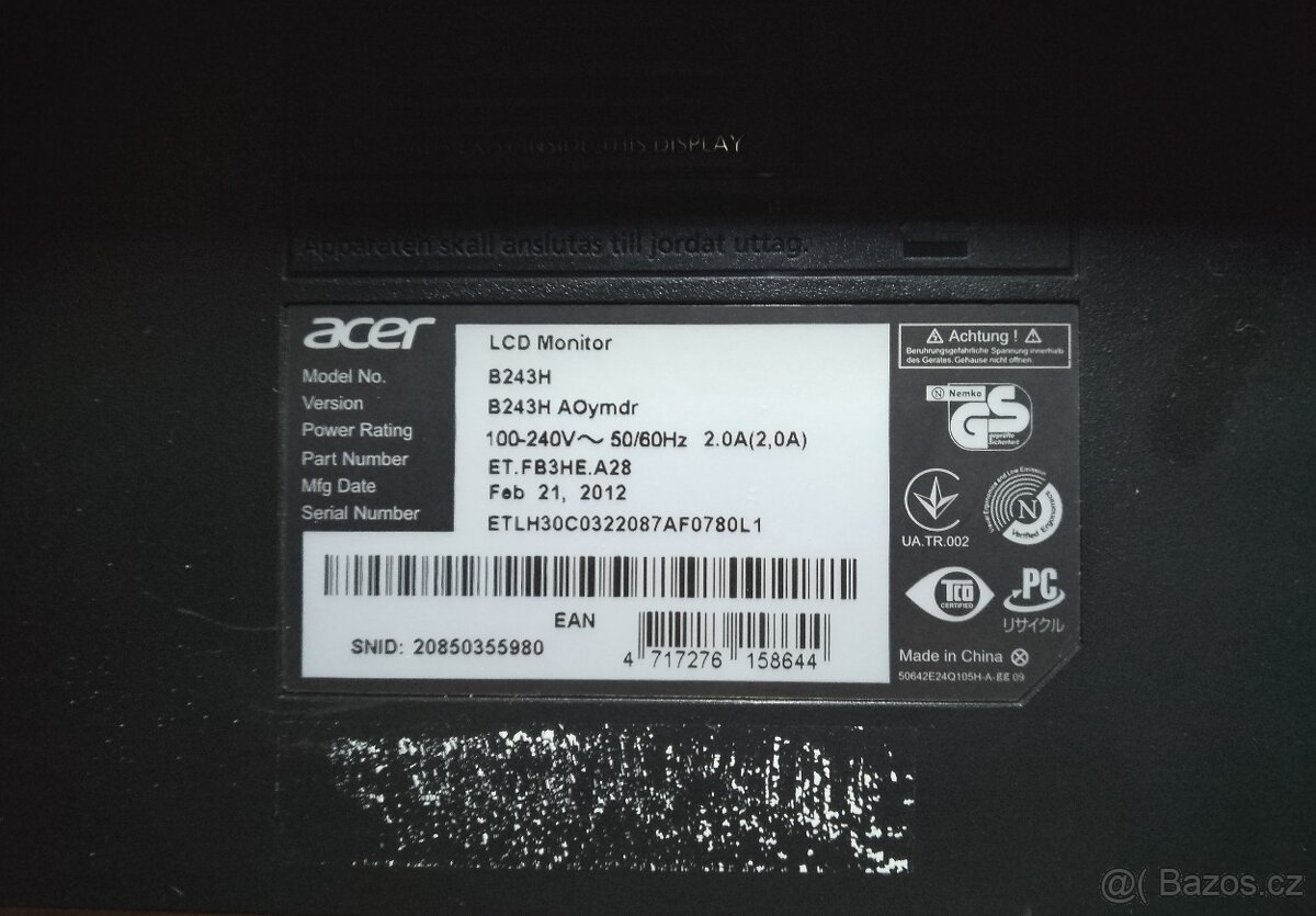 Monitor ACER 24" - 6