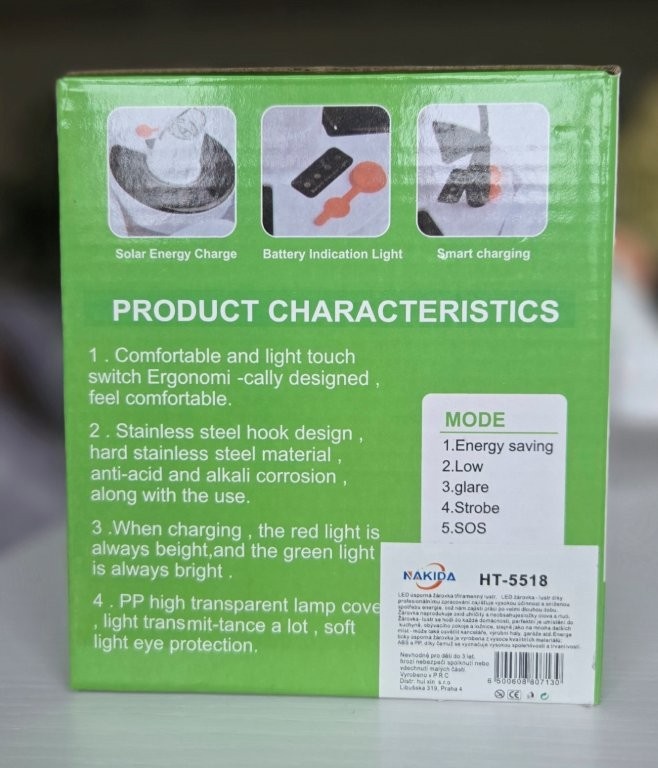 Solární LED dobíjecí světla - 3 ks - 6