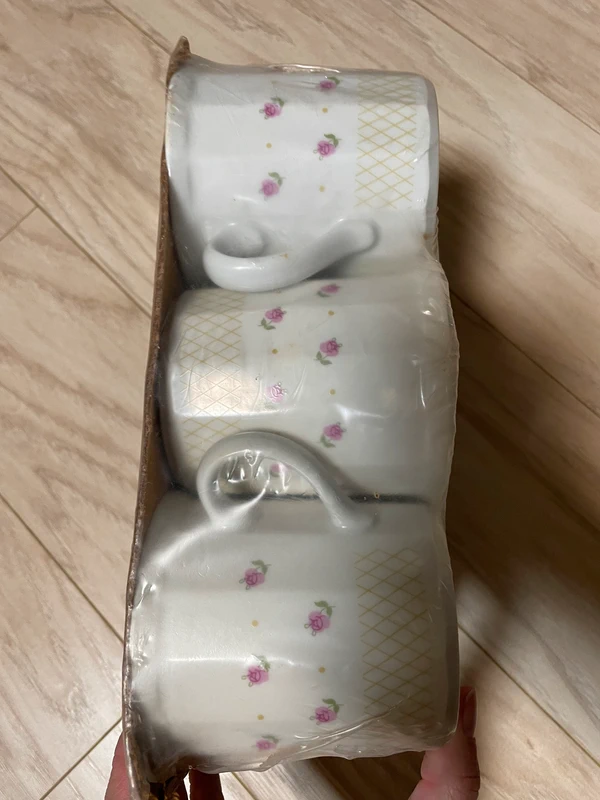 Retro sada kytičkového čajového, karlovarského porcelánu - 6