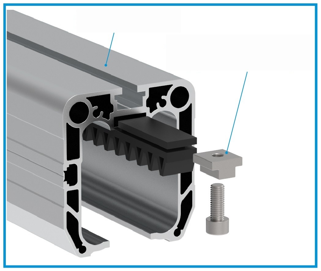 hřeben posuvné brány - 6