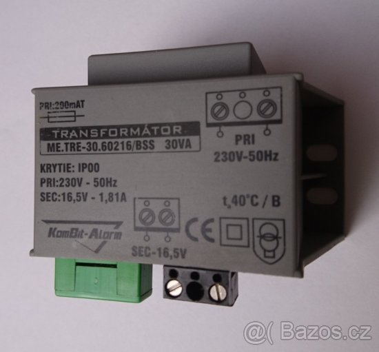 Transformátor 16,5V 1,81A 29,8VA - 6